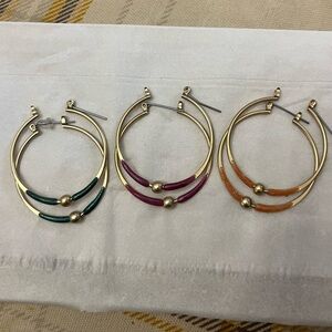 Three matching earring sets